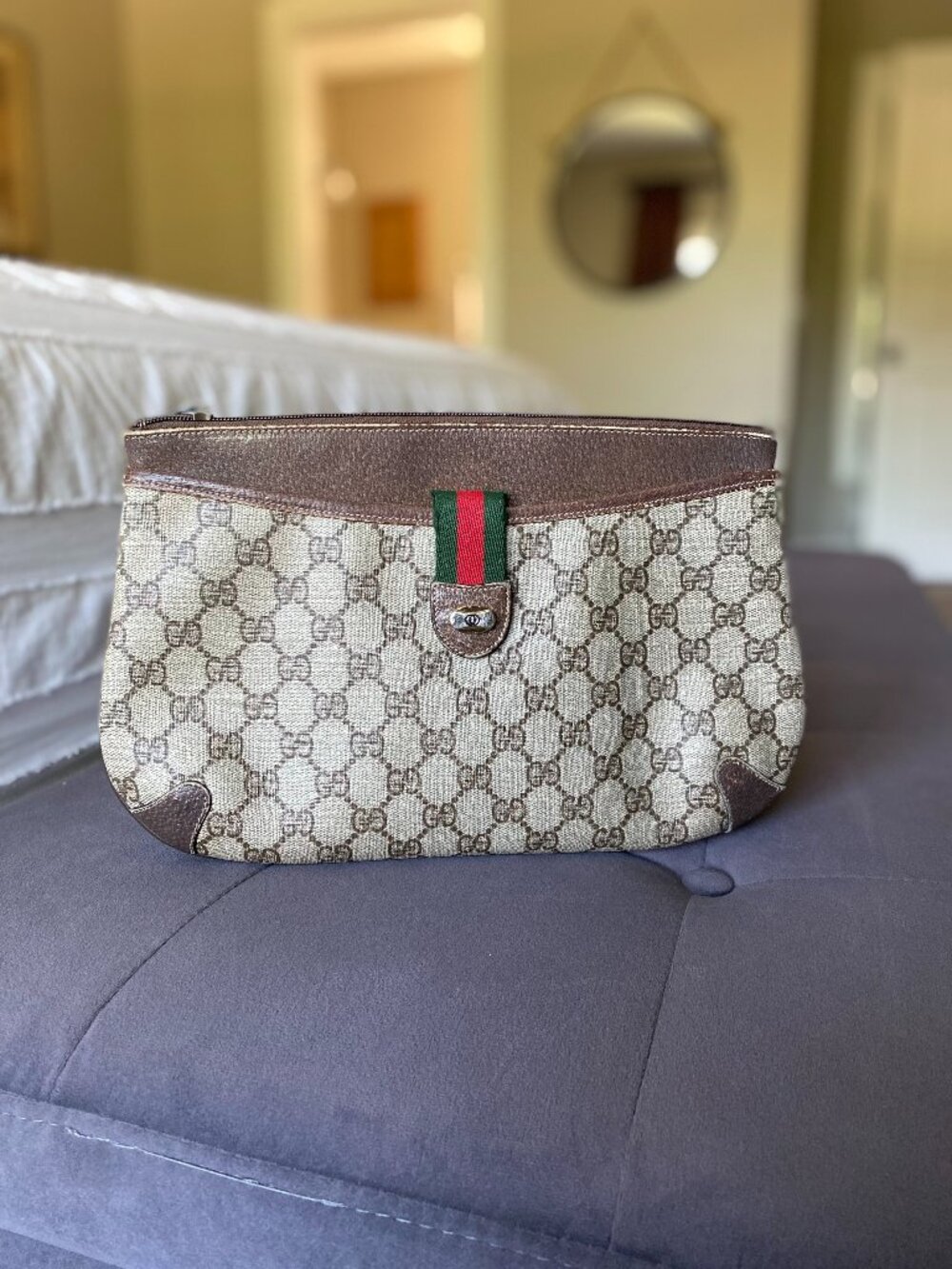 Vintage Gucci GG Monogram Crossbody Bag